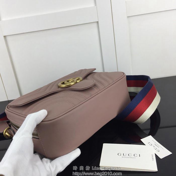 GUCCI古馳 新款 專櫃品質 原單 498100全皮 裸粉 手提 單肩 斜挎包HY1364